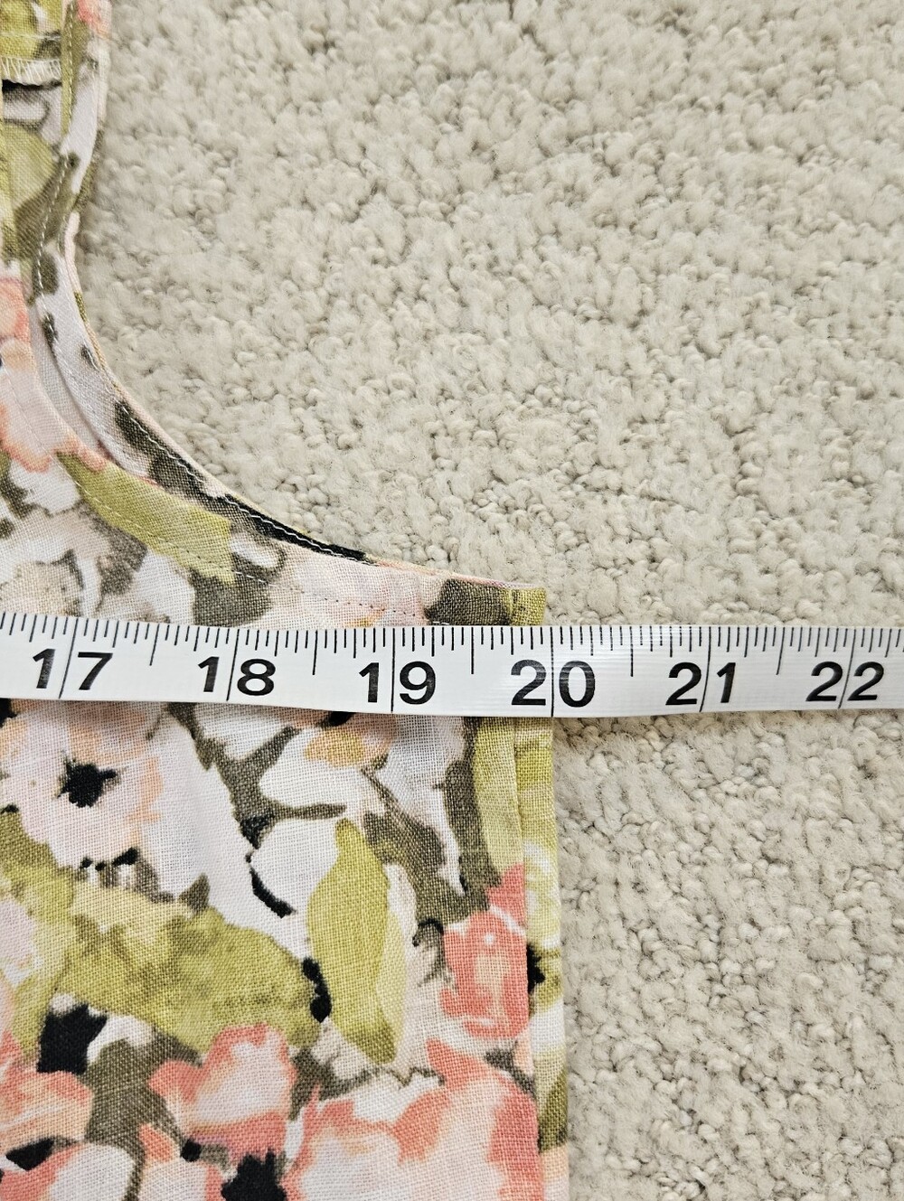 J Jill Linen Shift Dress Floral Sleeveless Pockets Watercolor Womens M Coastal - Picture 8 of 11